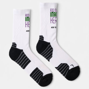 MODERNE BEARBEITUNGSFÄHIGE, EINFACHE WEISSE BILDTE SOCKEN