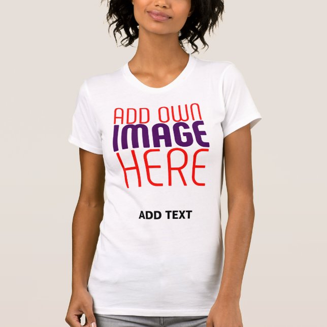 MODERNE BEARBEITUNGSFÄHIGE, EINFACHE WEISSE BILDTE T-Shirt (Vorderseite)