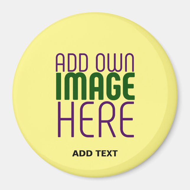 MODERNE BEARBEITUNGSFÄHIGE PASTEL YELLOW IMAGE-TEM MAGNET (Vorne)