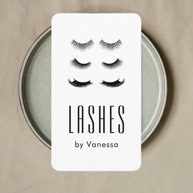 Moderne Beauty Lashes Salon Qr Code Business Card Visitenkarte (Von Creator hochgeladen)