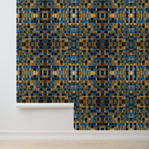 Moderne Beauty Ocean Blue Gold Collection Tapete