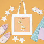 Moderne Beauty Orange Giraffe mit Namen Tragetasche<br><div class="desc">Moderne Beauty Orange Giraffe mit Namen</div>