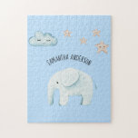 Moderne Beauty Pastel Blau Elefant & Sterne Kind Puzzle<br><div class="desc">Moderne Beauty Pastel Blau Elefant & Sterne Kind</div>