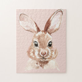 Moderne Beauty Pastel Pink Aquarell Lounge Puzzle