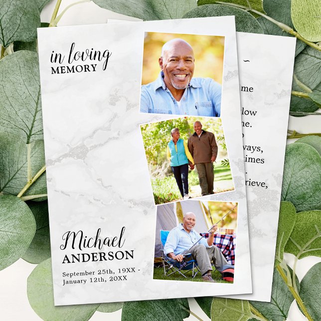 Moderne Beerdigung 3 Foto Gedenkkarte Marmor (Von Creator hochgeladen)