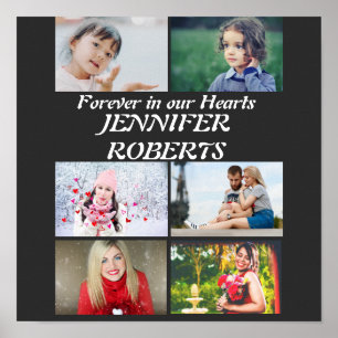 Moderne Beerdigung 6 FotoCollage Poster