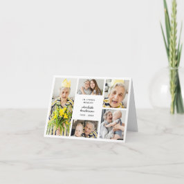 Moderne Beerdigung/Beileid aus 6 Fotos geklappt Dankeskarte