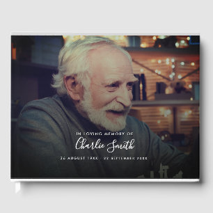 Moderne Beerdigung von 2-Foto-Gedächtnisfeiern Gästebuch