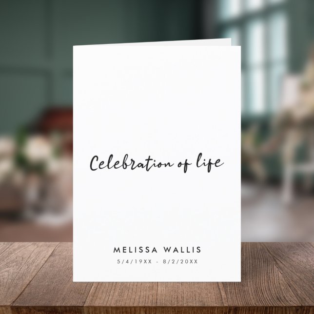 Moderne Beerdigungsfeier geklappt Programm (Von Creator hochgeladen)