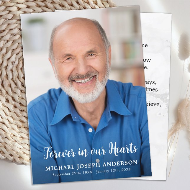 Moderne Beerdigungskarte Foto-Beileid (Von Creator hochgeladen)