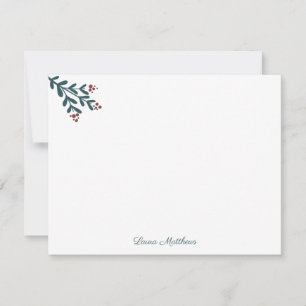 Moderne Beeren-Illustration Elegantes Weihnachten Mitteilungskarte