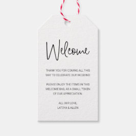 Moderne Begrüßungskörbe Geschenkanhänger