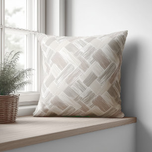 Moderne Beige Abstrakt Kissen