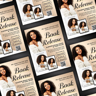 Moderne Beige Autorenflyer Buchveröffentlichung Re Flyer