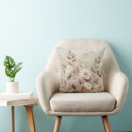 Moderne beige Blume 7 Poster Kissen