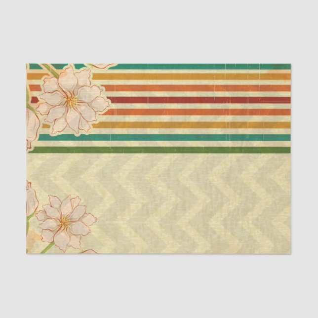 Moderne beige Blume Seidenpapier (Vorderseite)
