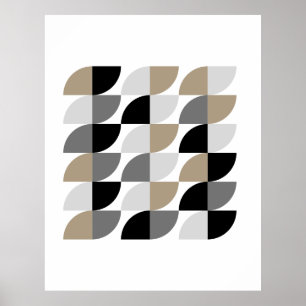 Moderne, beige Formen des Mittelalters Poster