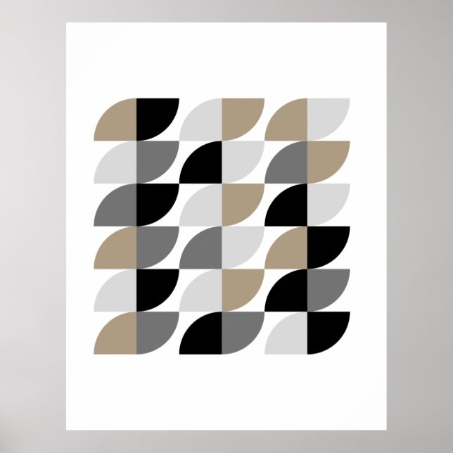 Moderne, beige Formen des Mittelalters Poster (Vorne)