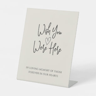 Moderne Beige Gedenkstätte für Gedächtnishochzeit Sockelschild