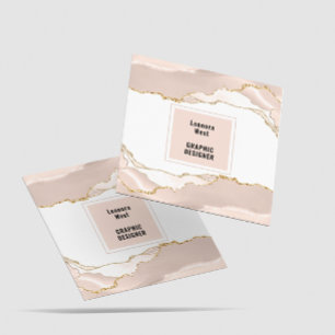 Moderne beige Ivory Square Business Card Quadratische Visitenkarte