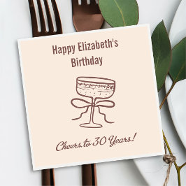 Moderne Beige jubelt bis 30 Jahre Geburtstag Napki Serviette