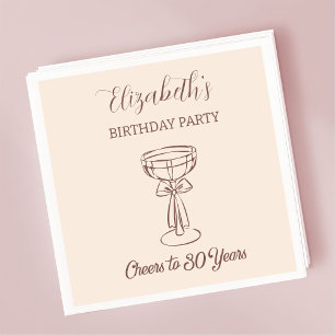 Moderne Beige jubelt bis 30 Jahre Geburtstag Napki Serviette