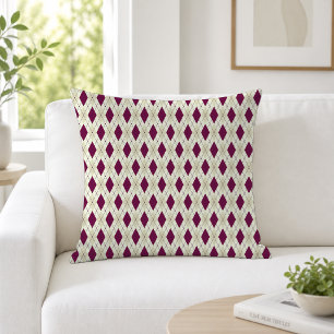 Moderne beige Lila Raute Geometrisch Kissen