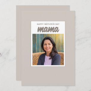Moderne Beige Mama Kinder Foto Muttertag Feiertagskarte