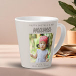 Moderne Beige Mama Kinder Foto Muttertag Milchtasse<br><div class="desc">Moderne Beige Mama kids Foto Muttertag Latte Tasse. Beige Tasse mit einem benutzerdefinierten Foto. Glücklicher Muttertag Text,  Mutter und Text mit Kindernamen. Lieblicher Sake für Mutter.</div>