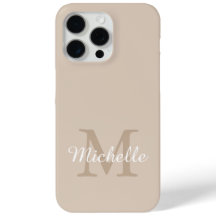 Moderne beige Monogramm-Schriftname