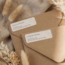 Moderne Beige-Neutral-Paare-Rücksendeadresse