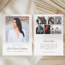 Moderne Beige Wolken Gedenkfeier Dankeskarte