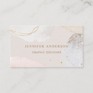 Moderne beigefarbene abstrakte Aquarellfarben  Visitenkarte