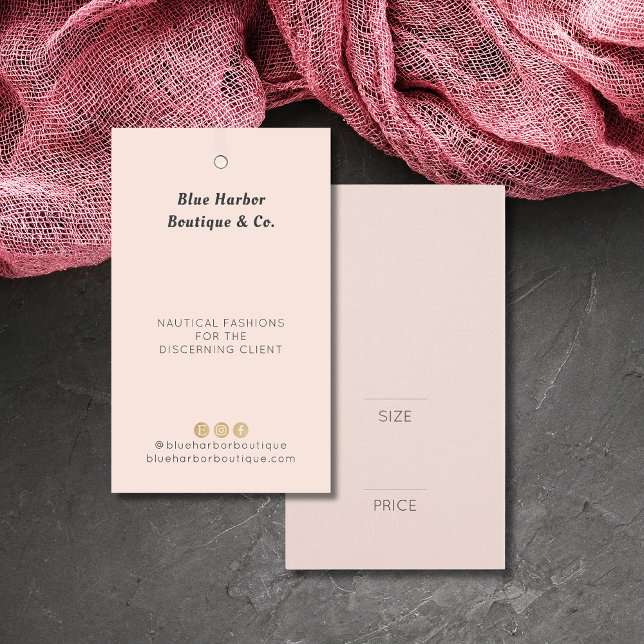 Moderne Bekleidungs-Boutique Blush Pink Preis-Mark (Von Creator hochgeladen)