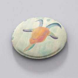 Moderne bemalte ZiegenIllustration Button