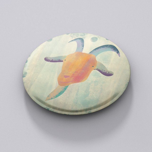 Moderne bemalte ZiegenIllustration Button (Von Creator hochgeladen)