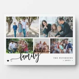 Moderne benutzerdefinierte 5-Foto-Collage-Familie  Fotoplatte