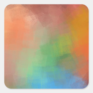 Moderne benutzerdefinierte abstrakte Kunst Leere e Quadratischer Aufkleber