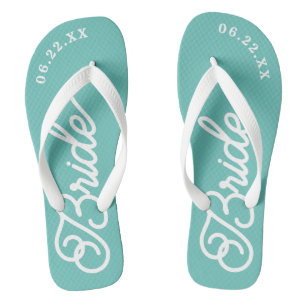 Moderne benutzerdefinierte Braut Hochzeit Farbflie Flip Flops