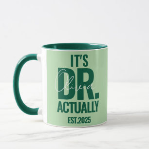Moderne benutzerdefinierte Dr. Name Datum Dunkelgr Tasse
