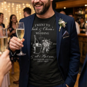 Moderne benutzerdefinierte einfache Hochzeitspaar T-Shirt