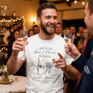 Moderne benutzerdefinierte einfache Hochzeitspaar T-Shirt