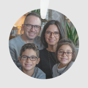 Moderne benutzerdefinierte Familienfoto-Feiertage  Ornament
