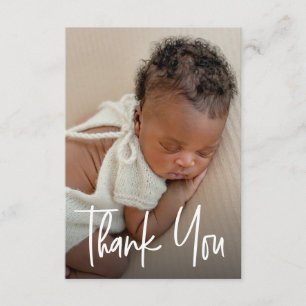 Moderne benutzerdefinierte Foto-Kleine Notiz Baby  Dankeskarte