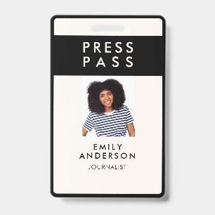 Moderne benutzerdefinierte Journalisten-Press-Pass Ausweis