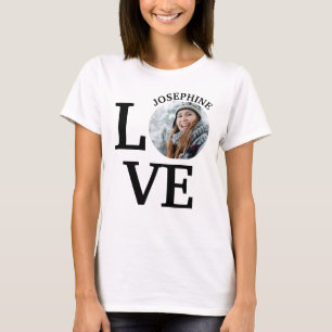 Moderne benutzerdefinierte Liebesfoto-Vorlage T-Sh T-Shirt