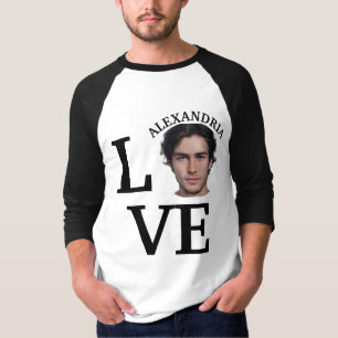 Moderne benutzerdefinierte Liebesfoto-Vorlage T-Sh T-Shirt