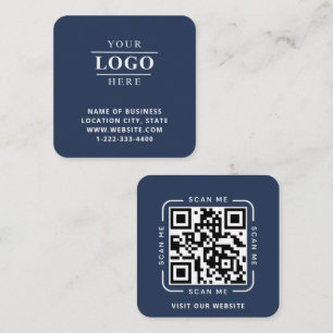 Moderne benutzerdefinierte Logo- und QR-Code-Quadr Quadratische Visitenkarte