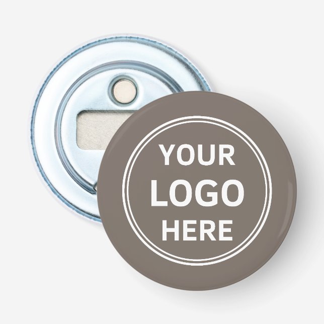 Moderne benutzerdefinierte Logos-Taupe-Geschäft Flaschenöffner (Vorderseite)