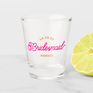 Moderne benutzerdefinierte minimalistische Brautju Schnapsglas